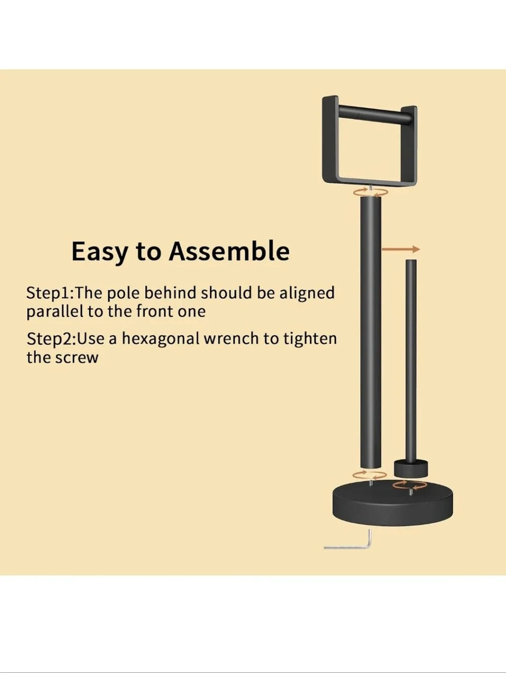Black Freestanding Toilet Paper Holder